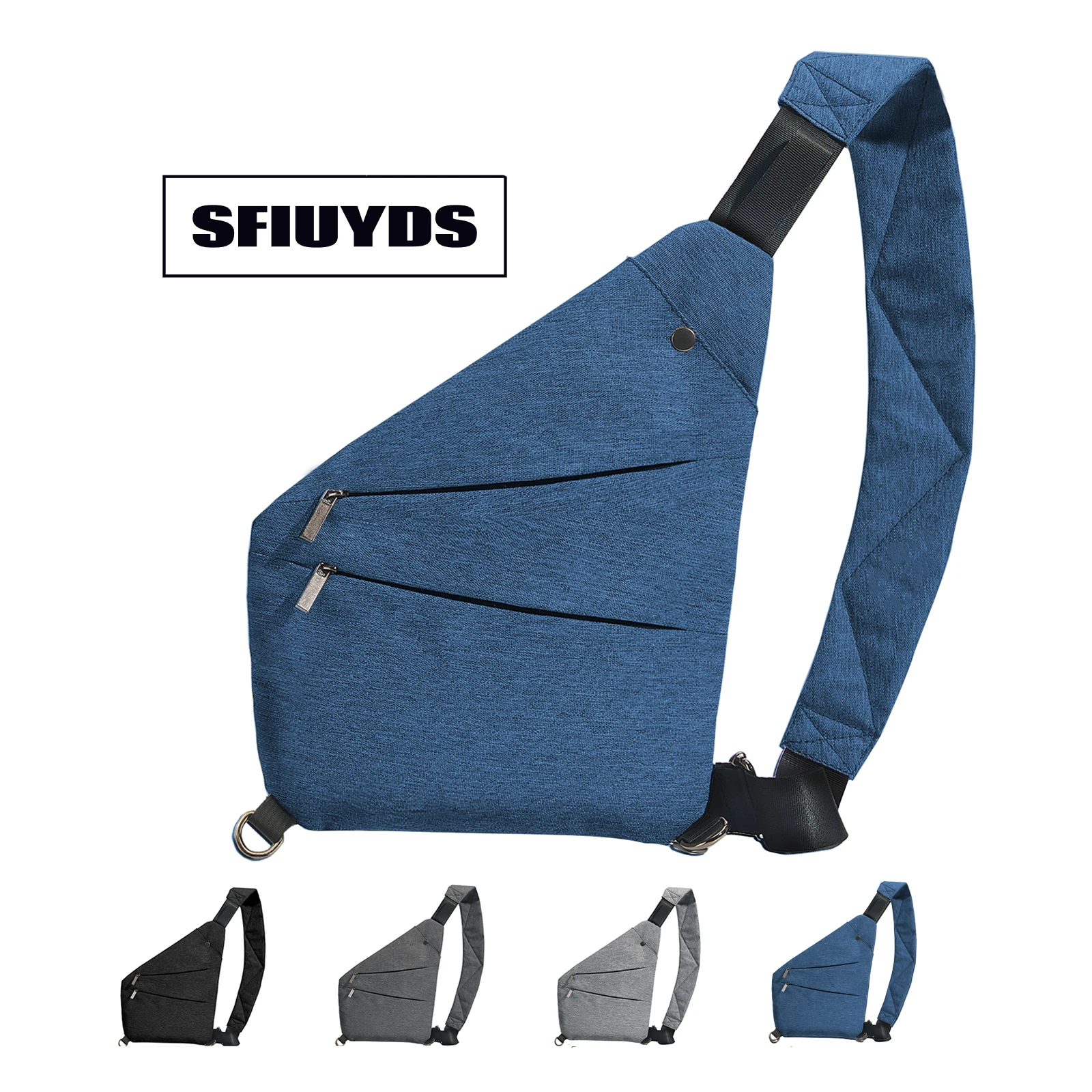 حقيبة حبال للرجال مقاومة للماء ومضادة للسرقة حقائب صدر للنساء حقائب ظهر محمولة للرجال حقيبة كتف خفيفة الوزن عبر الجسم