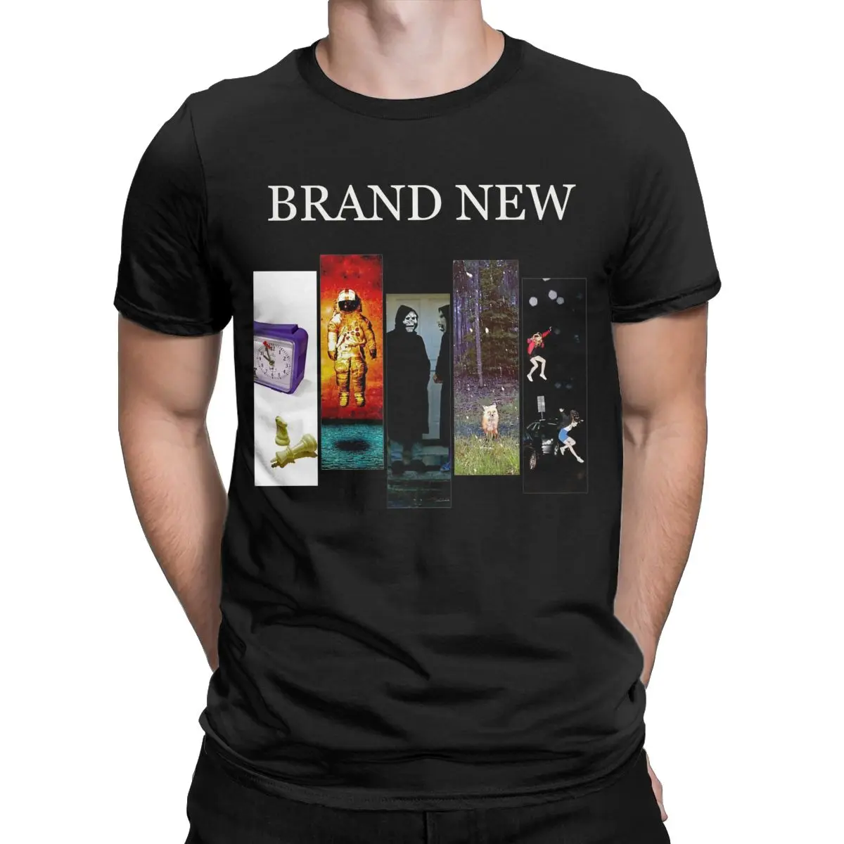 Brand New T-Shirts for Men Band Novelty 100% Cotton Tees Round Neck Short Sleeve T Shirts Plus Size Clothes