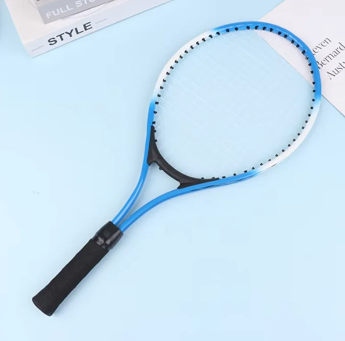 Unisex Child Tennis Racket Professional Training Racquet Shockproof Interactive Red/Blue for Beginners with Parent/Child Play