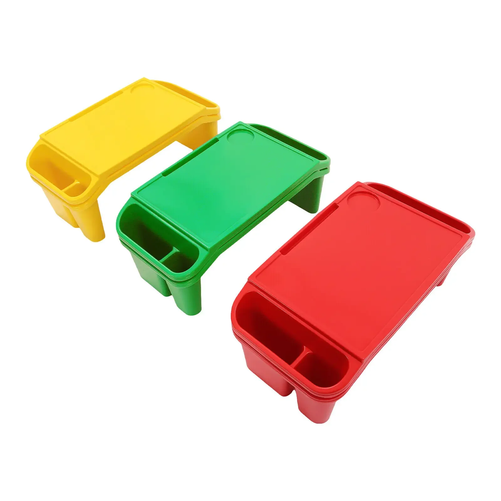 6 عبوات من مكاتب الأطفال، صواني PP محمولة للكتابة والأكل والألعاب والفصول الدراسية