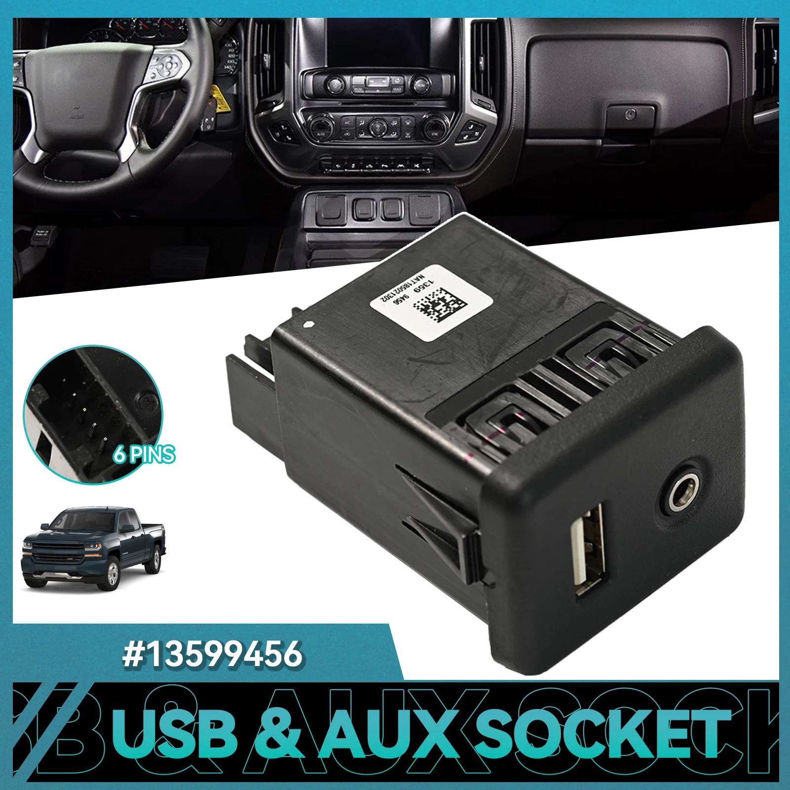 

Для Opel Vauxhall Insignia MK7 Astra K GMC Chevrolet Buick Автомобильный USB и AUX модуль зарядного порта разъем Переключатель 13599456