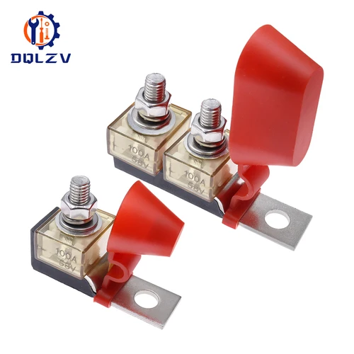 Imagen 1 del producto Kit de bloque de fusibles de montaje de Terminal M8, 30A-300A, 58V, fusible de anillo, soporte de Terminal de batería marina, protección de encendido para barco, camión, RV