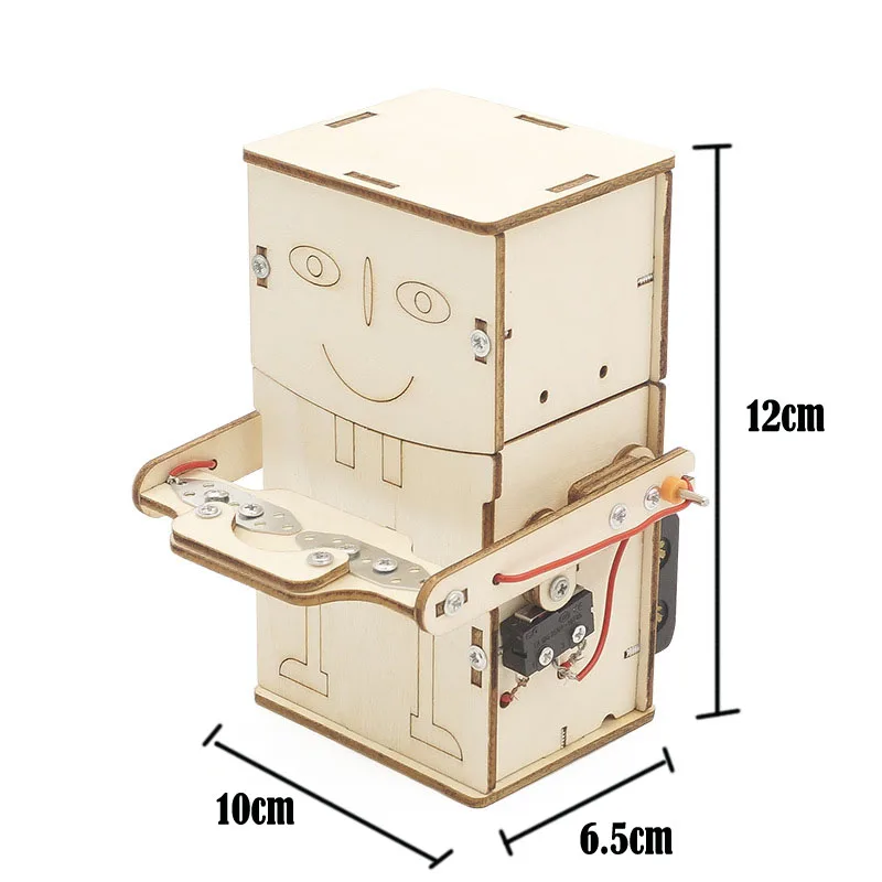 Fizyka technologia łodyg gadżet Robot skarbonka dzieci zabawki naukowe skarbonka elektryczne zabawki edukacyjne dla dzieci