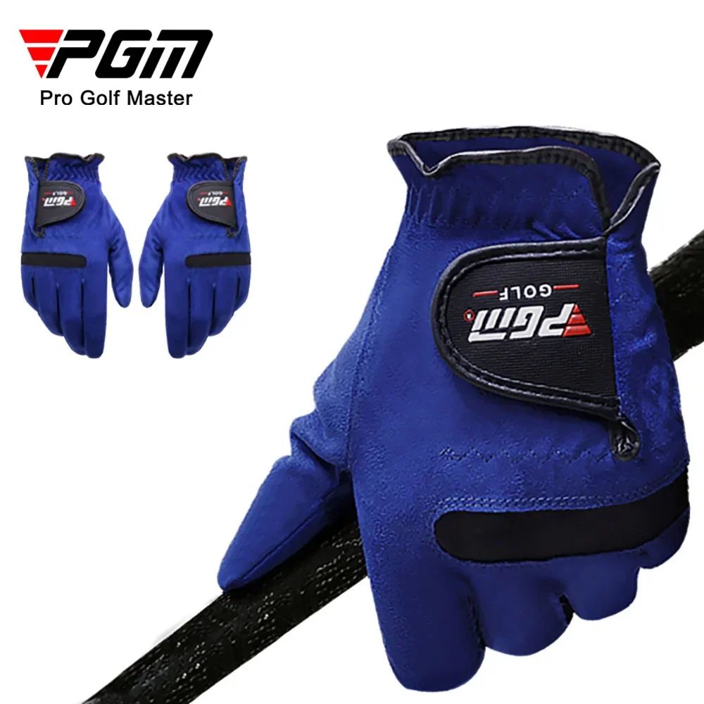 PGM 1 Pcs Men's Golf Glove Left Hand Right Hand Micro Soft Fiber Breathable Golf Gloves Men Color Blue ST004