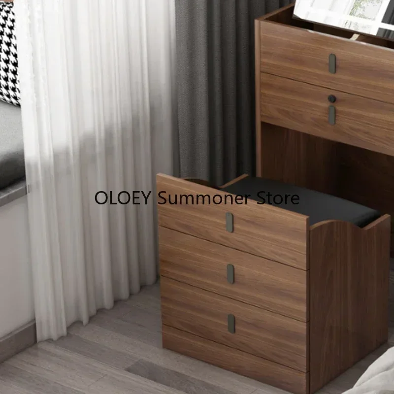 مجموعة الزينة الحديثة مع البراز وأضواء المرآة ومنفذ الشحن ورف التخزين