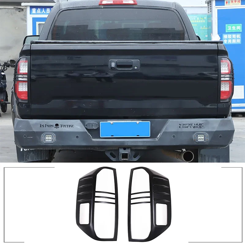 For Toyota Tundra 2014-2021 ABS matte black car styling car taillight decorative frame sticker car exterior accessories 2Pcs