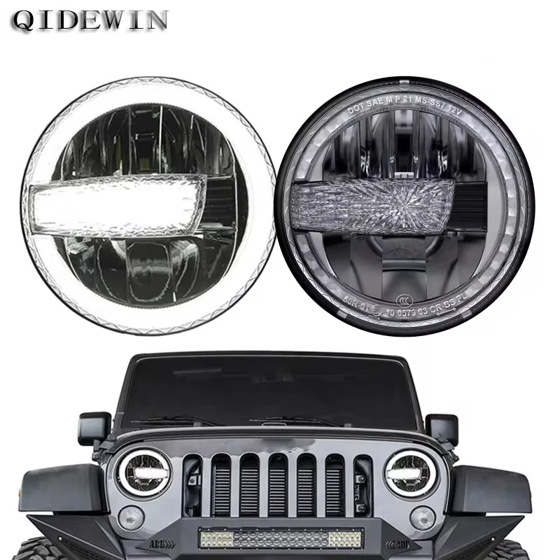 

7 Inch 1pc Headlights Car Lamp Front Bumper Fog Lights Pick Truck for Jeep Wrangler Harley Motorcycle Daytime Turn Signals 90w