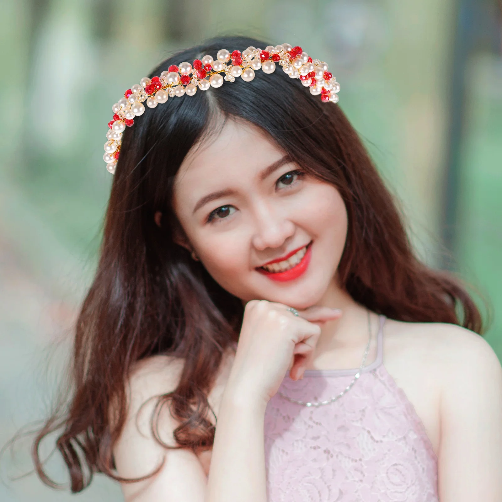 

Women's Hair Band Pearl Rhinestone Headband Bridal Headpiece Wedding Bridesmaid Hair Accessories Party Graduation for Women