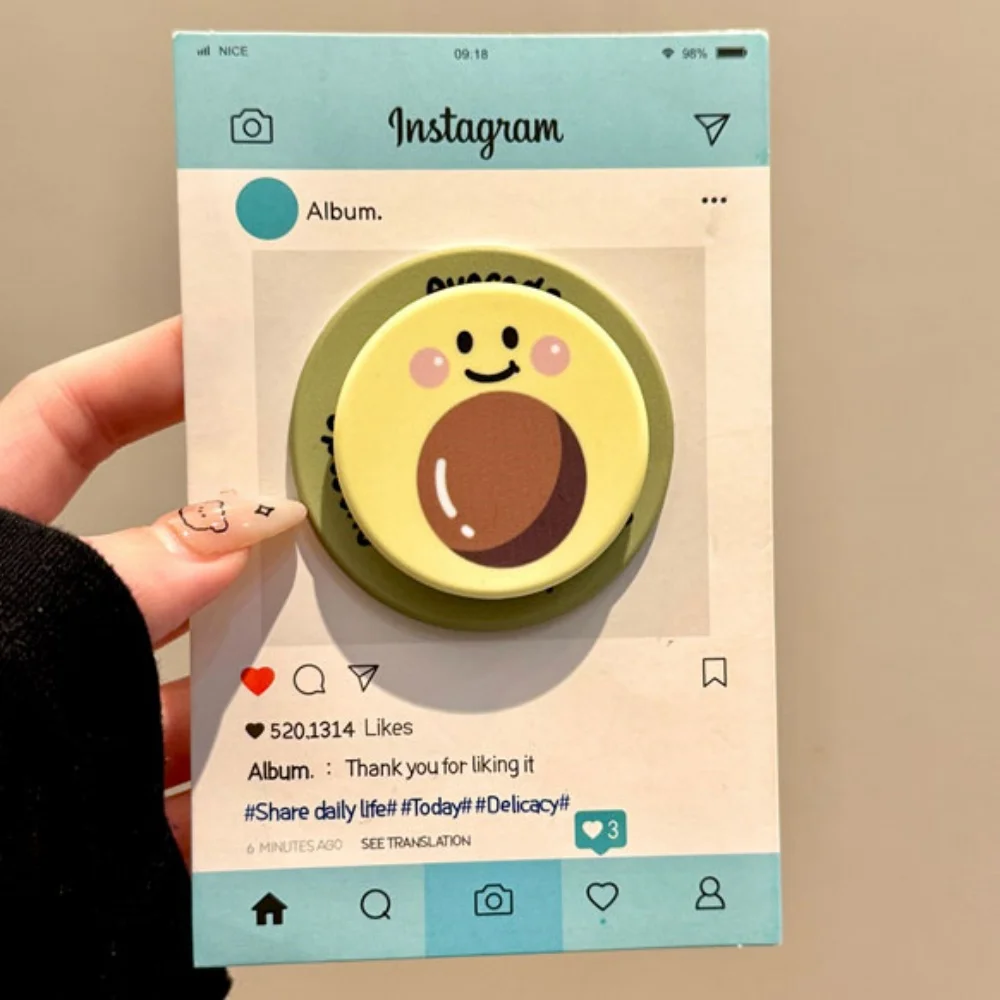 

Korea Cute avocado For Magsafe Magnetic Bracket Mobile Phone Adsorption Retractable Airbag Bracket Ins Wind