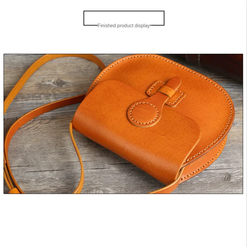 DIY-Leder-Werkzeugset, Kraftpapier, Handtasche, Nähmuster, DIY handgefertigte Bastelvorlage, fertige Produktgröße 21 x 19 x 6,5 cm