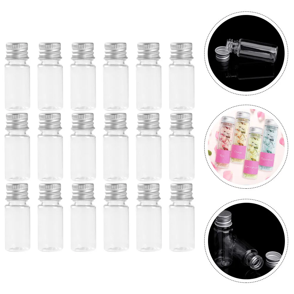 30 pcs Storage Clear With Caps For Candy Bath Salt Beads Powder Plastic Candy Storage Tubes With Lids Compact Flat Bottom Test