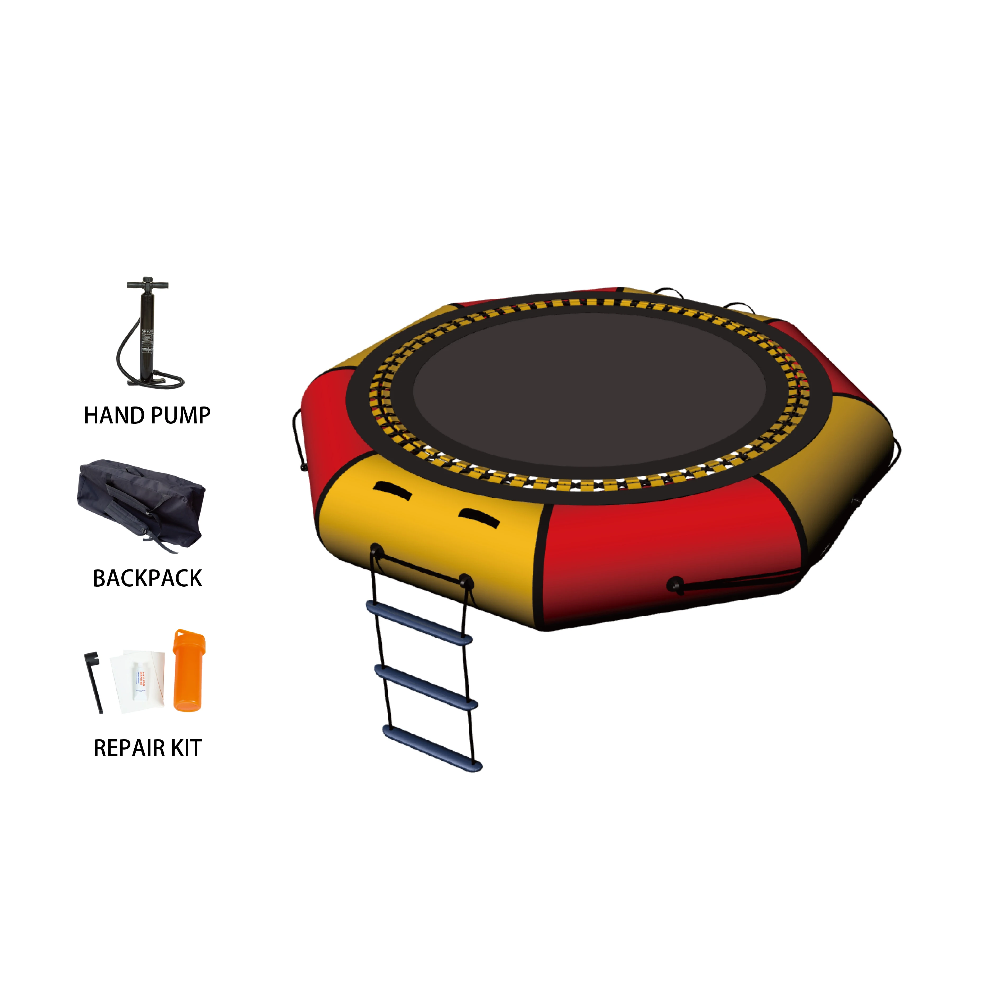 Certified PVC Material Inflatable Water Trampoline Floating Trampoline for Sea Lake