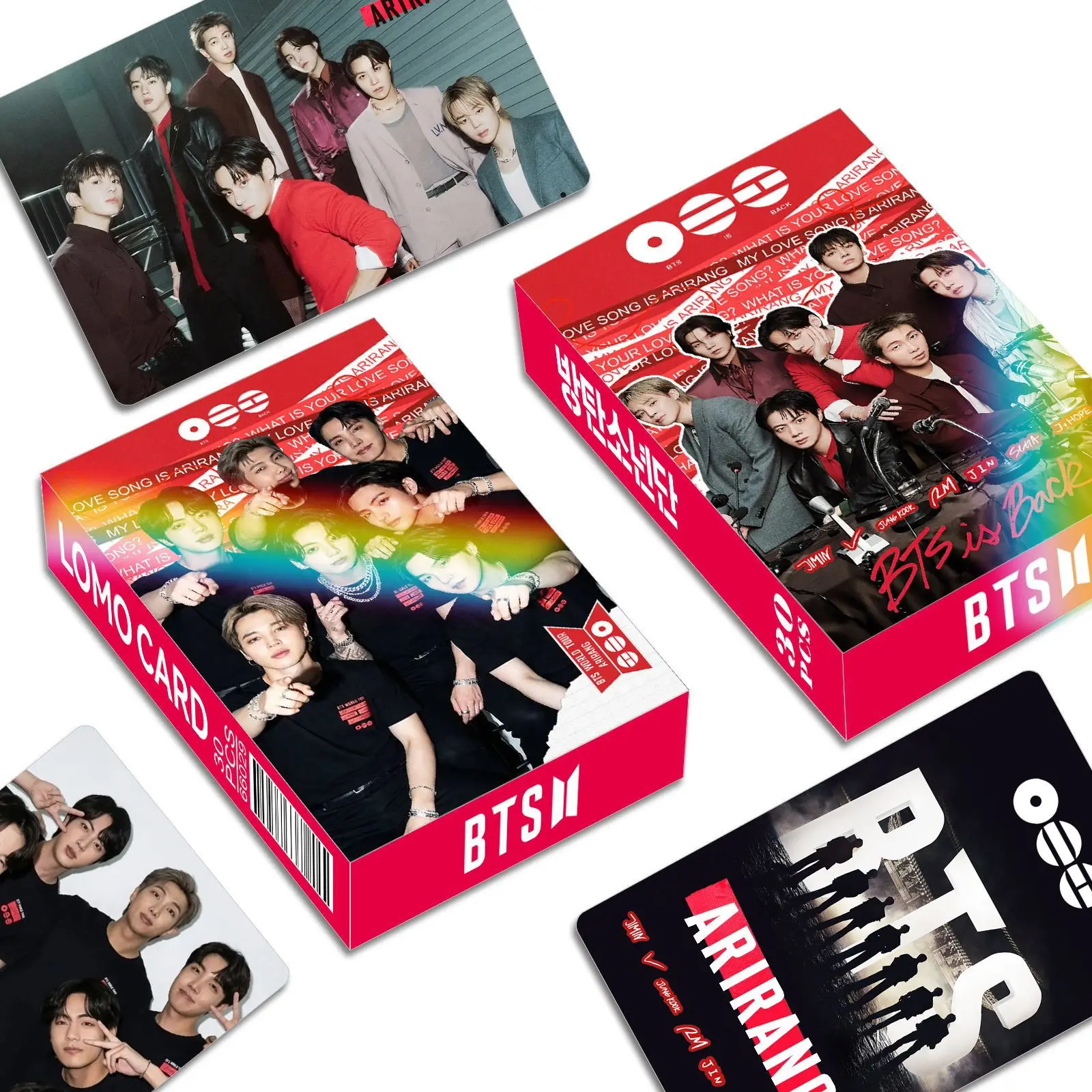 30Pcs BTS Double Sided Laser Lomo Cards KPOP BTS HD Photocard Fans Collection Idol Photo Gift