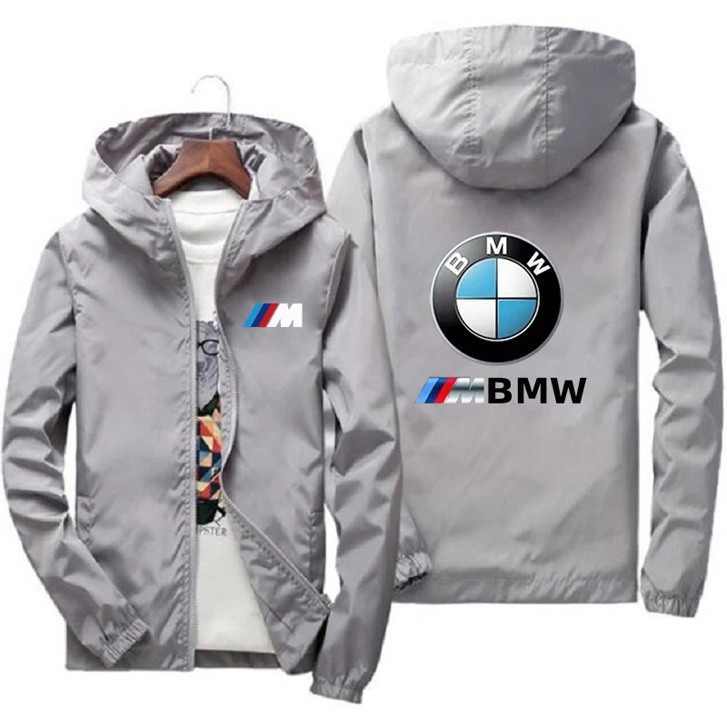 New BMW Sign Windproof Zipper Jacket Men Women Hoodies Sun Protection Clothing Casual Long Sleeve Hooded Sports Coat Slim Top