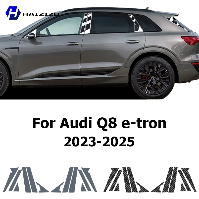 

Защитная пленка из ТПУ для стойки B/C для Audi Q8 e-tron 2023-2025: виниловая наклейка от царапин и отпечатков пальцев для отделки дверей автомобиля
