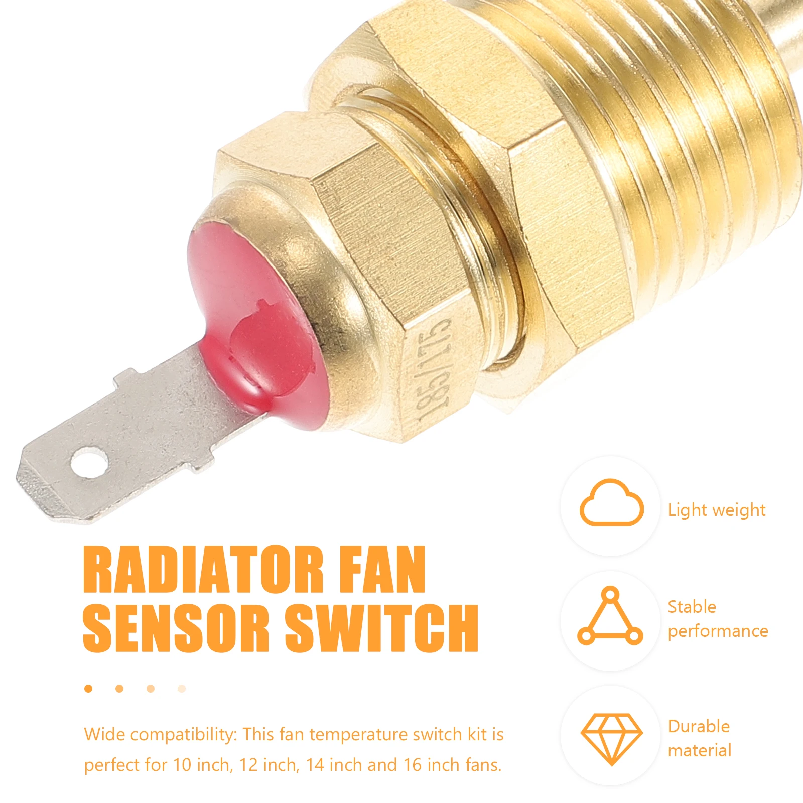 

Cooling Fan Thermostat Switch 185F Open 175F Close Aluminum Temperature Sensor Radiator Electric Thermal Control Appliances