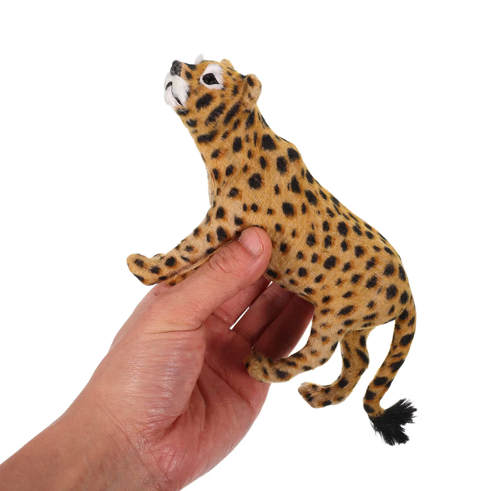 Decoración de leopardo, escultura realista de animales salvajes para escritorio de oficina, estantería, decoración de exhibición de arte para el hogar, cosas de leopardo bonitas