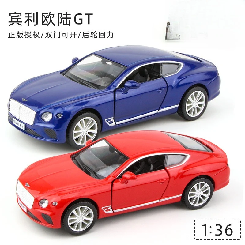 1:36 Continental GT Sports Car Bridge Car High Simulation Diecast Car Metal Alloy Model Car Boy's Toys Collection Gifts