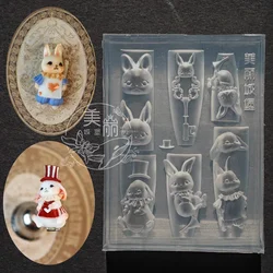 1pc  Peony Mushroom Peacock Balloon Rabbit  3D Acrylic Mold Nail Art Decorations  DIY Silicone Mold Nail Art Templates