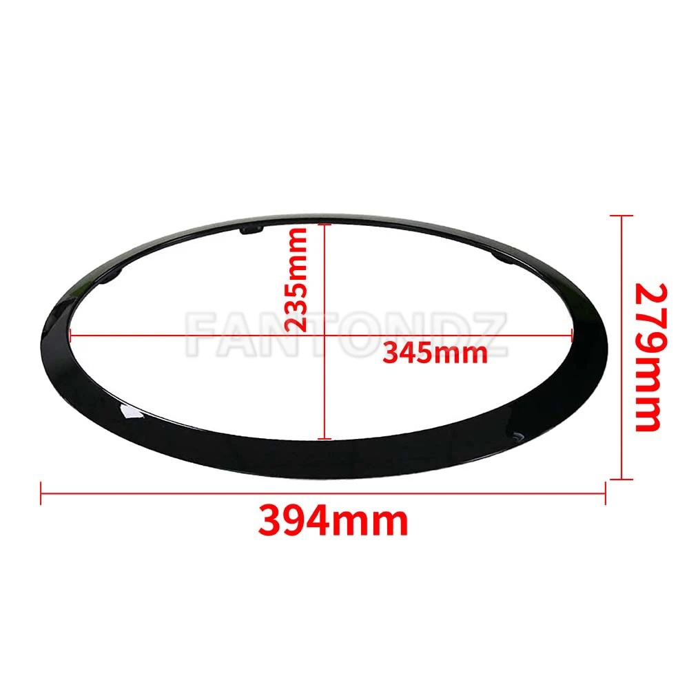 2Pcs For Mini For Cooper F55 F56 F57 Headlight Trim Ring Bezel Surround Cover 51137300631 51137300632 Gloss Black/Silver Plated