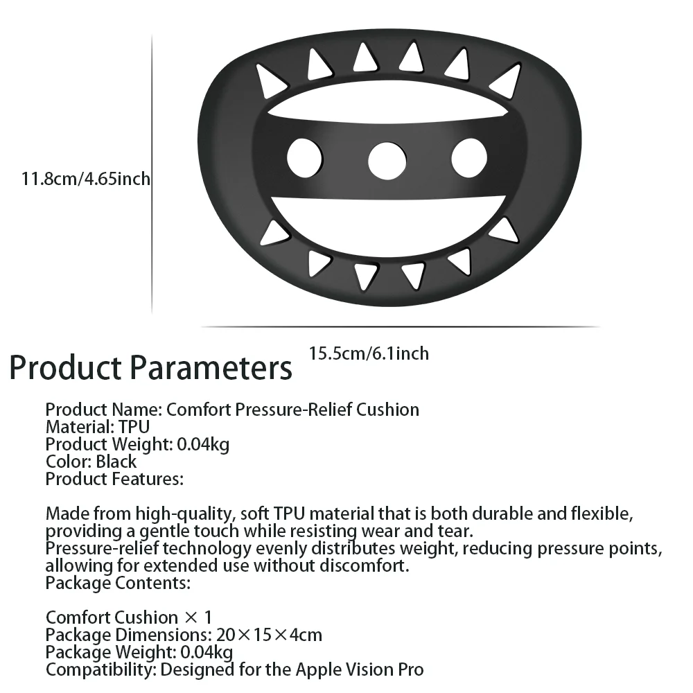 غطاء خلفي لتقليل الضغط لآبل فيجن برو ، عصابة رأس صغيرة ، وسادة تبو ، حزام رأس ، ملحقات VR قابلة للتنفس