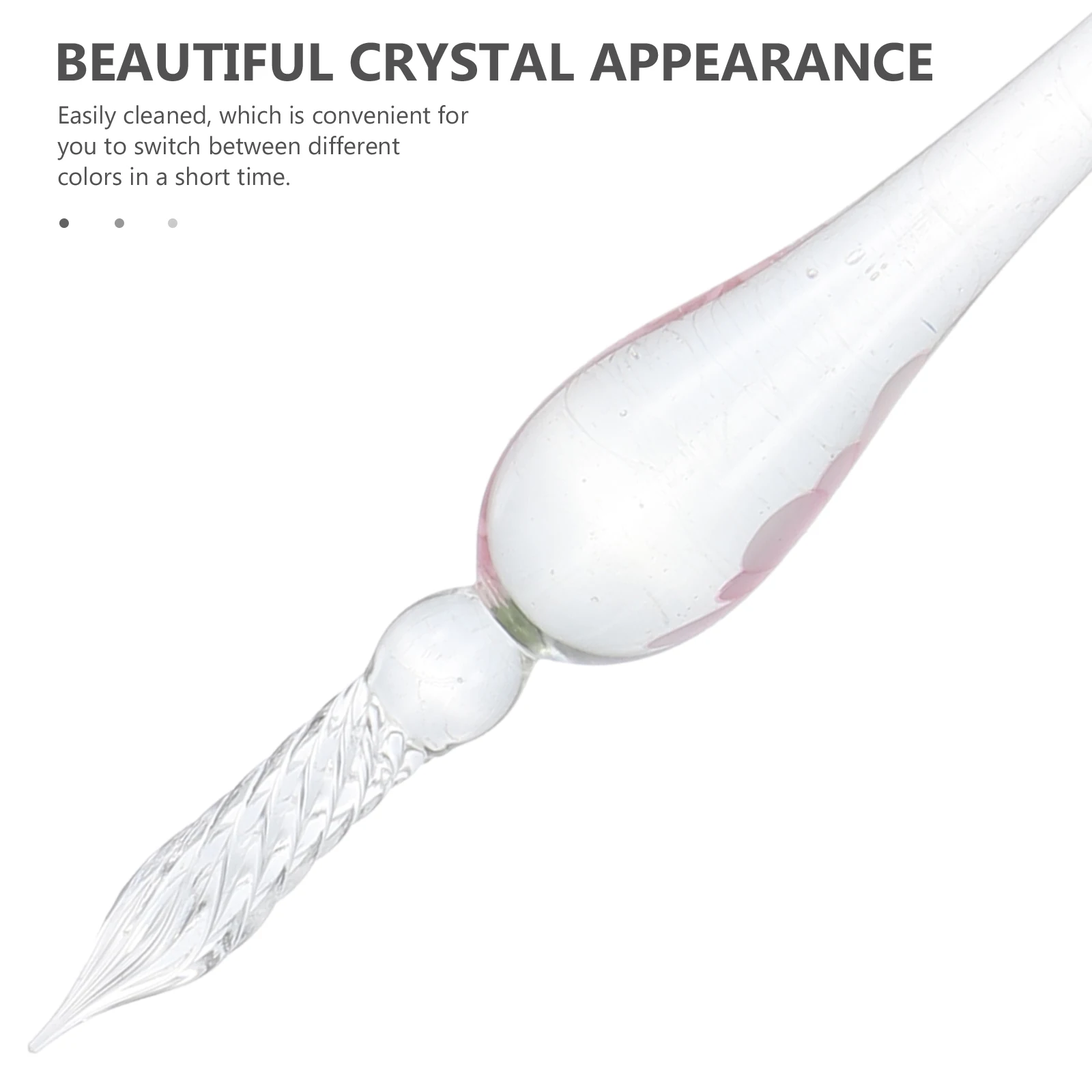 قلم غمس زجاجي مصنوع يدويًا قلم ممارسة الخط الشفاف للرسم والكتابة والوقاية على الطراز العتيق وخفيف الوزن #1