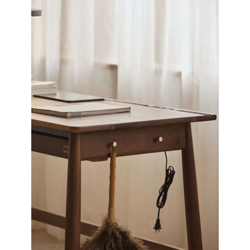 مكتب ذكي حديث، تخزين كبير، حزام مكتب من الخشب الصلب #4