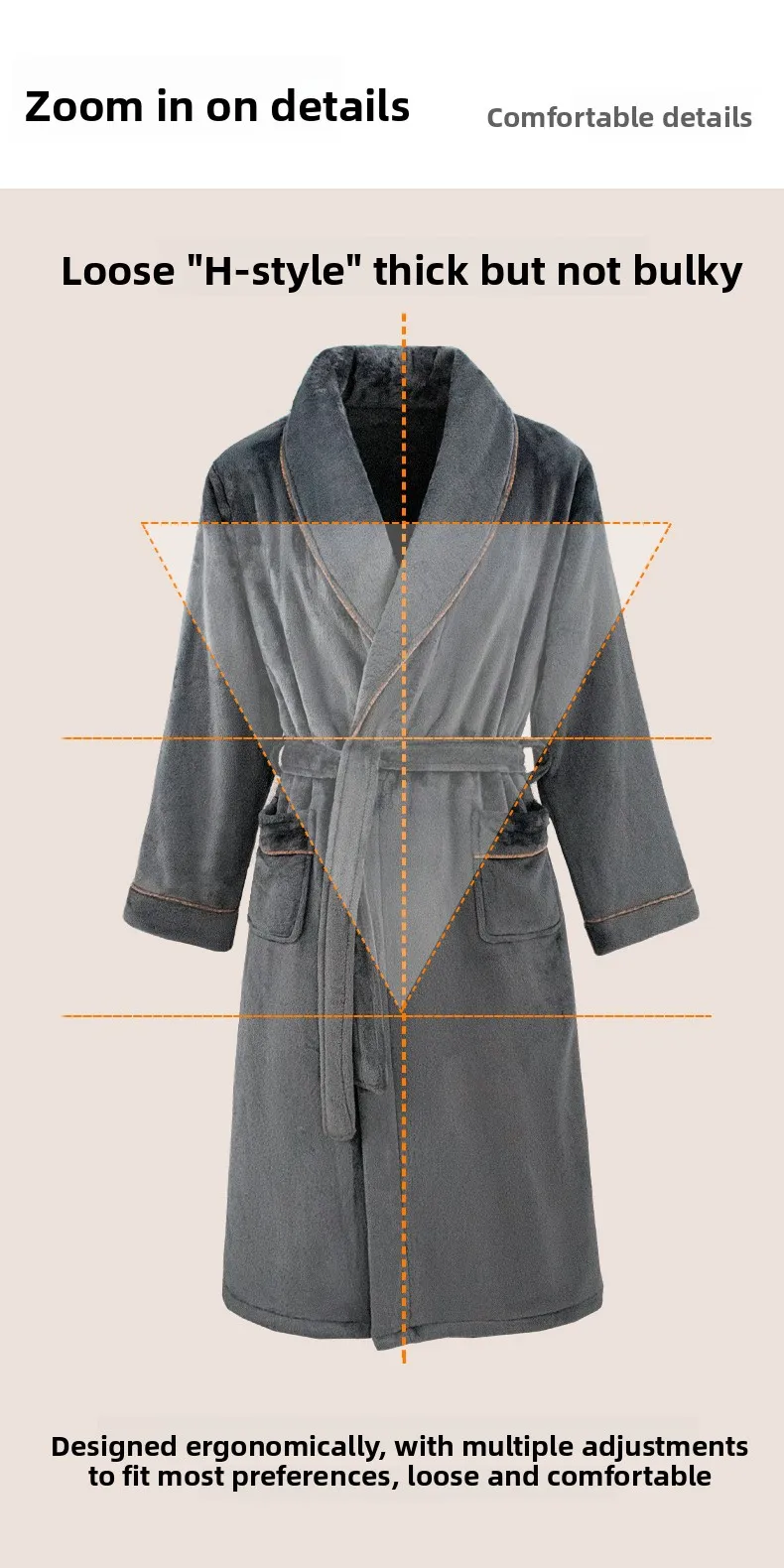 Nuevo Conjunto de Ropa de Casa para Hombre, Invierno, Bata Larga y Gruesa de Felpa Coral con Pantalones de Pijama, Cálido y A...