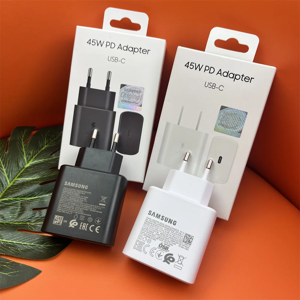 Samsung A73 A72 A56 A55 A54 A36 A26 5G S25 Edge 45W PD cargador adaptador de carga súper rápida para Galaxy S26 S25 S24 S23 Ultra Plus
