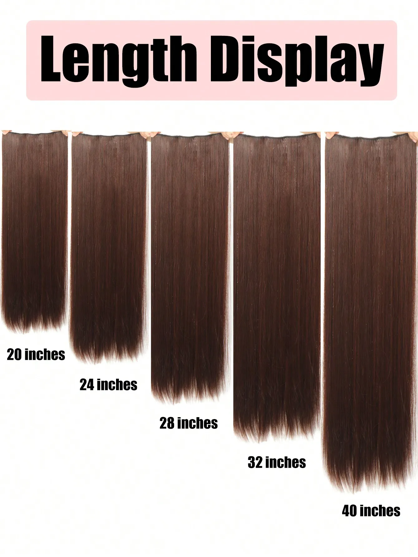 Aosiwig synthetische super lange gerade 100cm 5 Clip in Haar verlängerung Natur haar schwarz blond gefälschte falsche Haarteil für Frauen