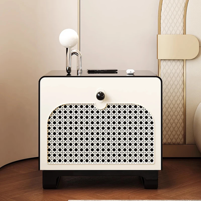 

Decor Cute Bedside Table Korean Trendy Simple Wood Nightstand Drawers Bedroom Modern Living Room Criado Mudo Unique Furniture