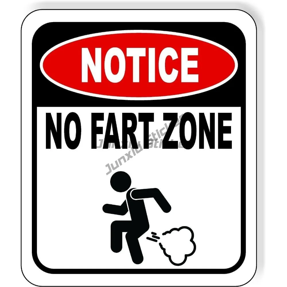 

Notice No Fart Zone Stickers Decoration Waterproof Cover Scratches Exterior Pvc Boat Accessories