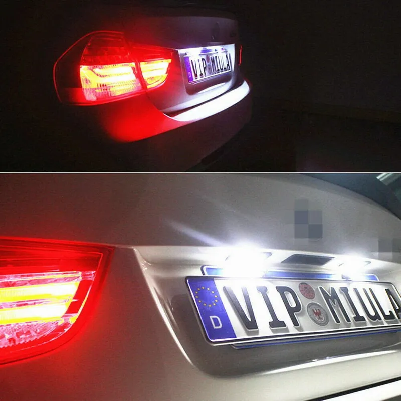 Liandlee Car License Plate Lights For Volvo S60 S60L 2001-2009 Auto Number Frame Lamp Bulb LED Illumination Accessories