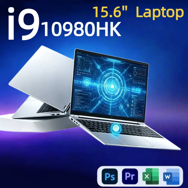 Neuer Laptop 15,6 Zoll 2026 Intel Core i9 10980HK Gaming-Notebook 16GB RAM 2TB SSD Fingerabdruck-Entsperrung für Office Pro Gaming