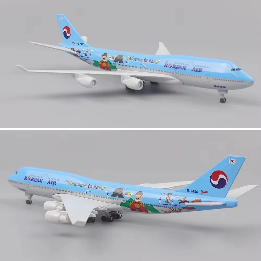 

Metal Aircraft Airliner Model 20cm 1:400 Korea Airlines B747 Metal Replica Alloy Material Aviation Simulation Toys Boy Gift