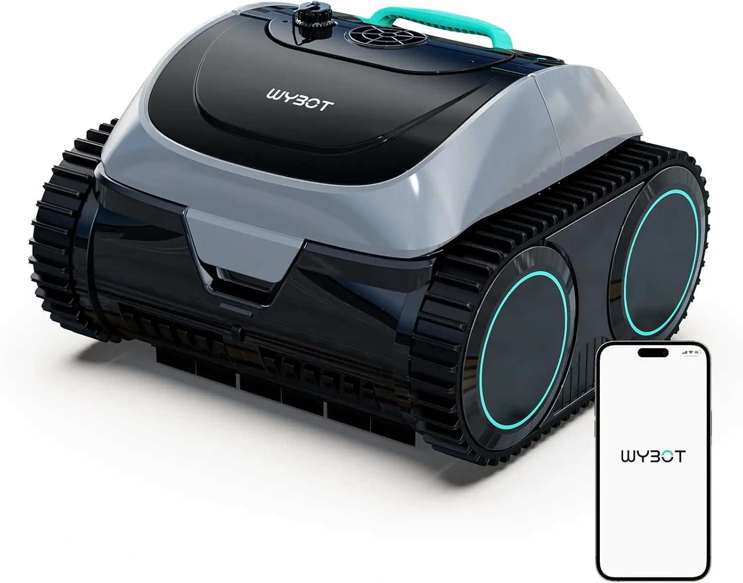 

2026 Upgrade C1 Cordless Robotic Pool Cleaner 4 in 1 Pool Vacuum for Inground Pools Above Ground Pool Up to 150 Mins Runtime