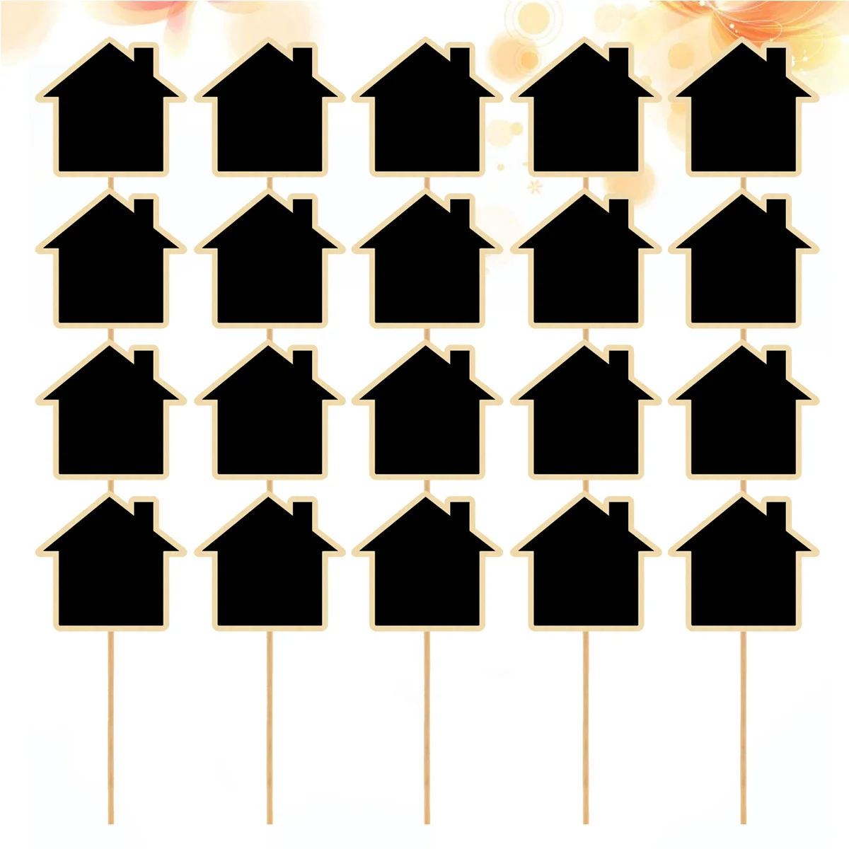 20 قطعة من أغطية السبورة الخشبية الصغيرة ملصقات زهور الحديقة مع سطح قابل للكتابة لعلامات أسعار معرف النباتات ديكور العطلة