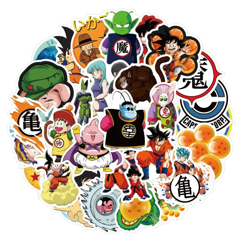 Dragon Ball Kame Sennin Anime Dekorative Graffiti-Aufkleber für Notizbücher, Gepäck, Wasserbecher, DIY-Sticker, Geschenk, Großhandel – Detail 3
