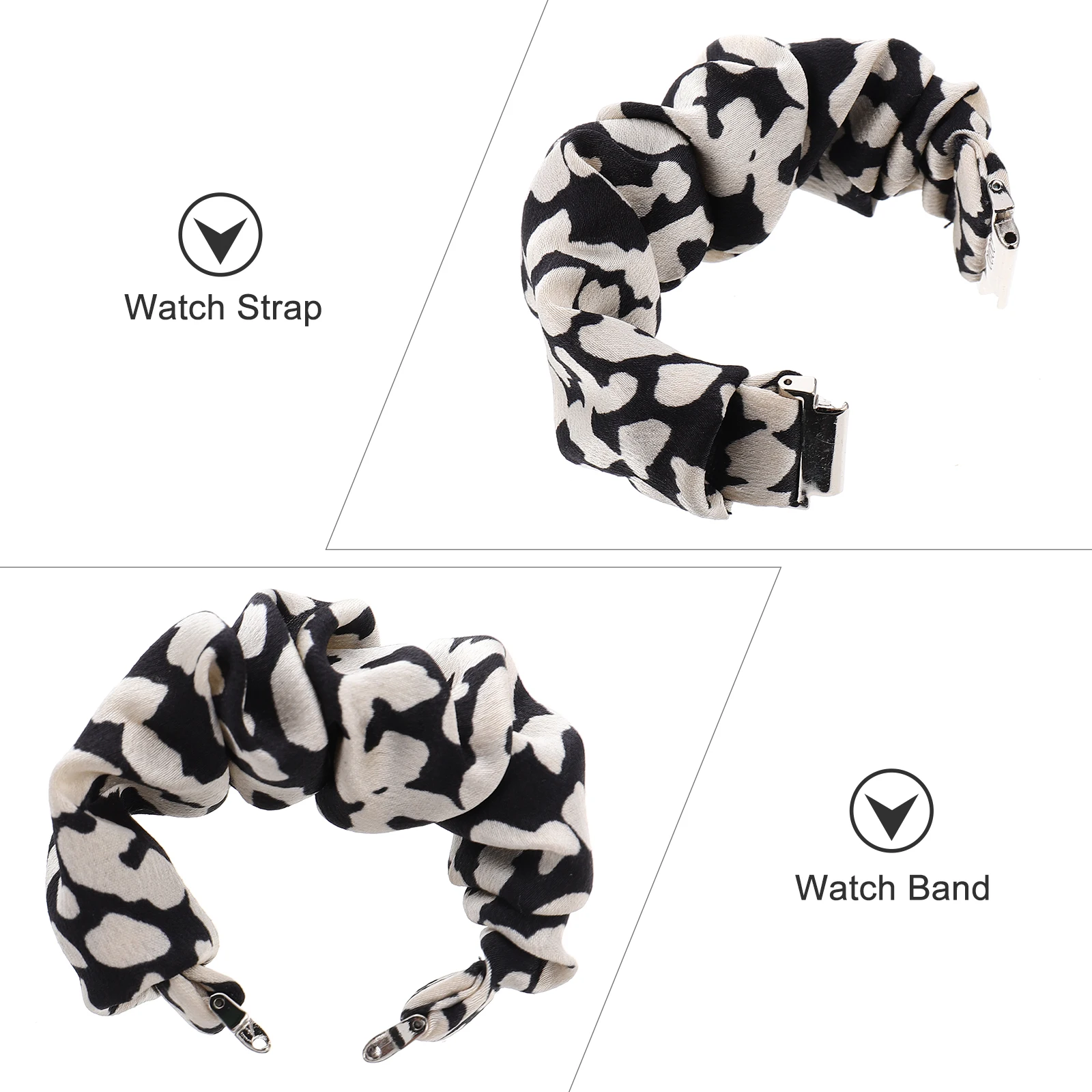 

20mm Watch Band Scrunchie Elastic Wristband Replacement for Smart Watch 20 Mm Adjustable No Buckle Soft Comfortable Gift Idea