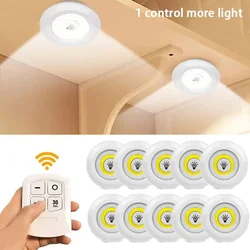 COB Wireless Remote Control Dimmable Night Light Decorative Kitchen Closet Staircase Lighting Mini LED Lights