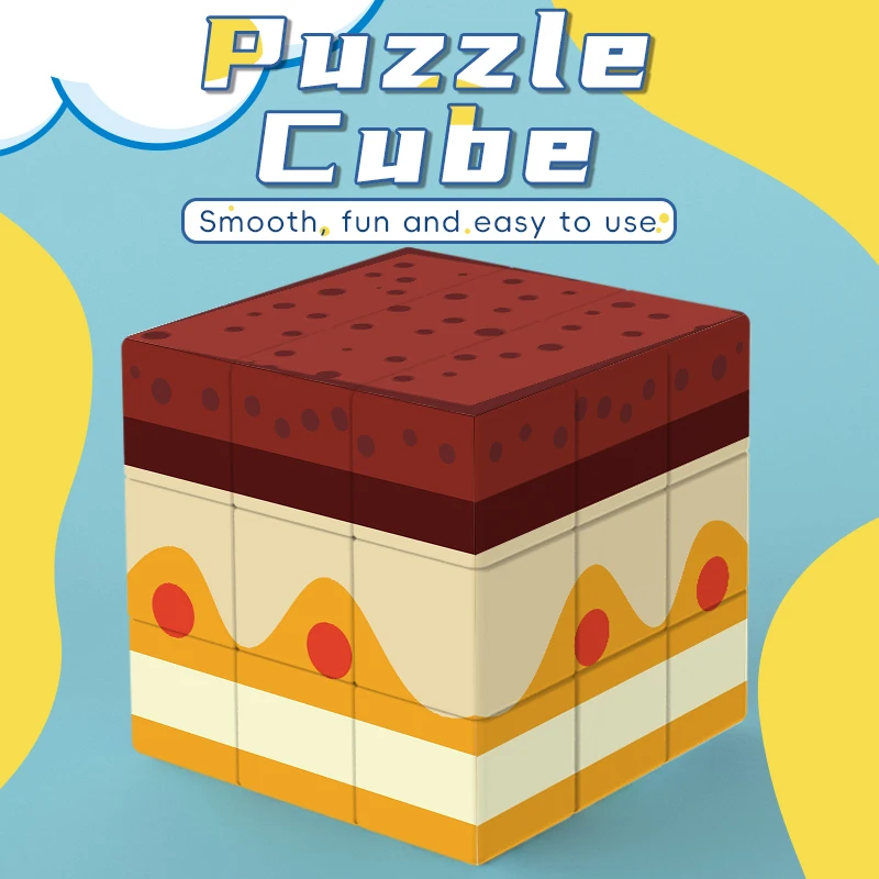 

Cake cube，3x3 Speed Cube，Magic Smooth Play, Easy Turning Puzzle Toy for Kids Adults, STEM Educational Gift