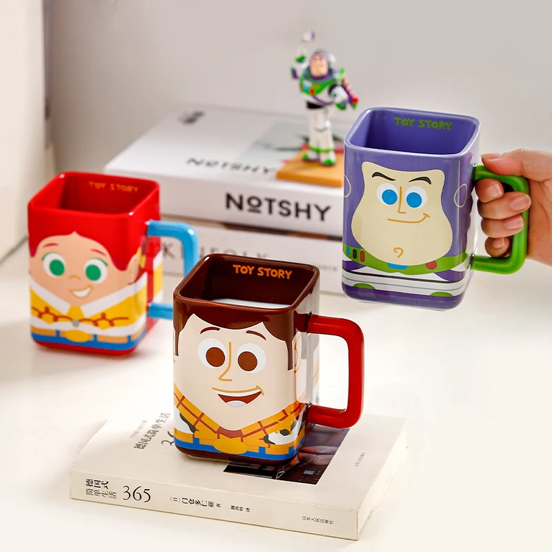 Toy Story Buzz Lightyear Mugs Cup Cartoon Woody Jessie Kawaii Ceramic Drink Water Cup Coffee Mug Cup Custom Gift