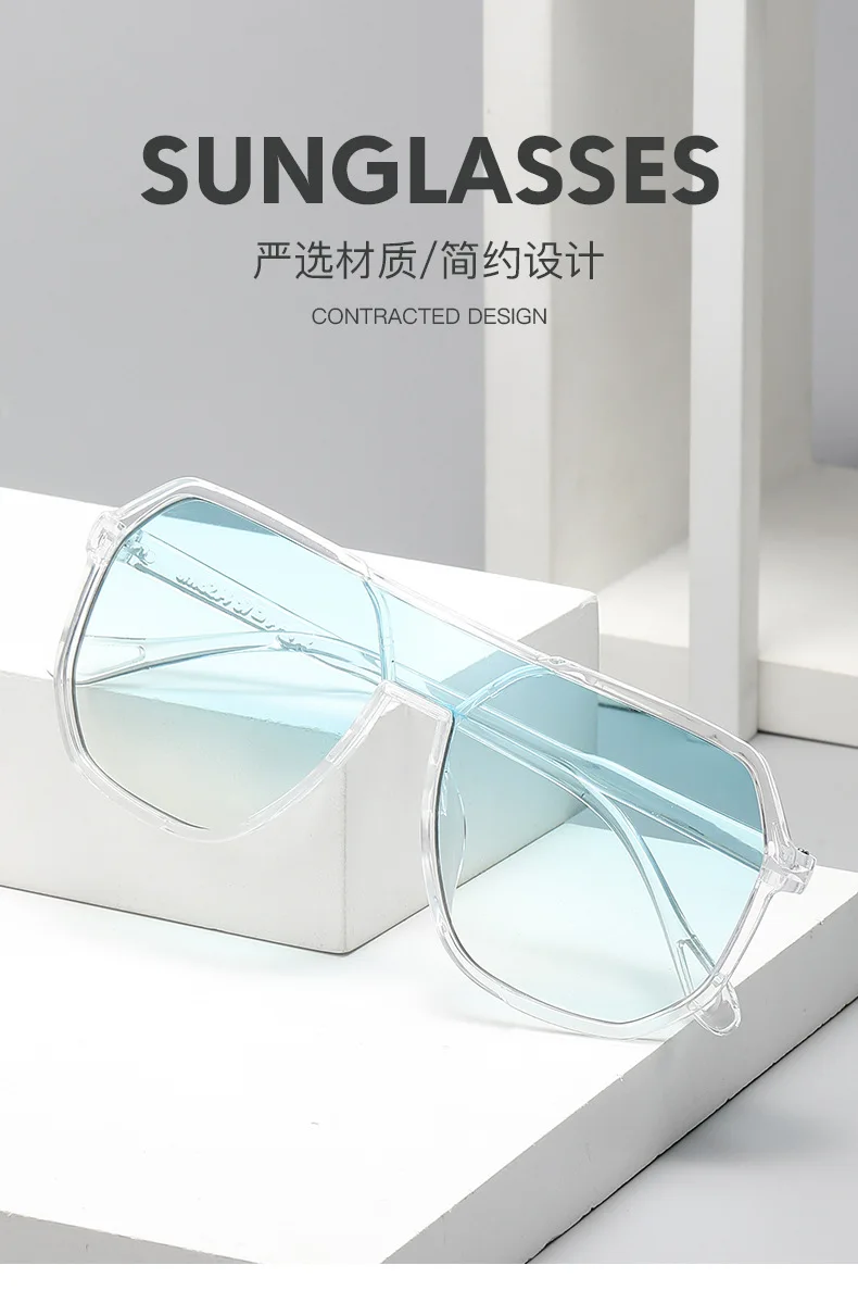 Neue Vintage Quadratische Sonnenbrille für Damen und Herren Luxusmarke Große Runde Sonnenbrillen Weibliche Männliche Eyewear Sonnenbrillen für Männer Frauen – Detail 1