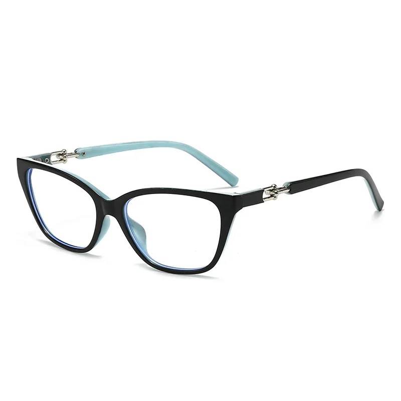 New Fashion Anti-Blue Light Non-Prescription Glasses T-Brand Literary Women's Oversized Glasses Frame High Aesthetic Anti-Blue l