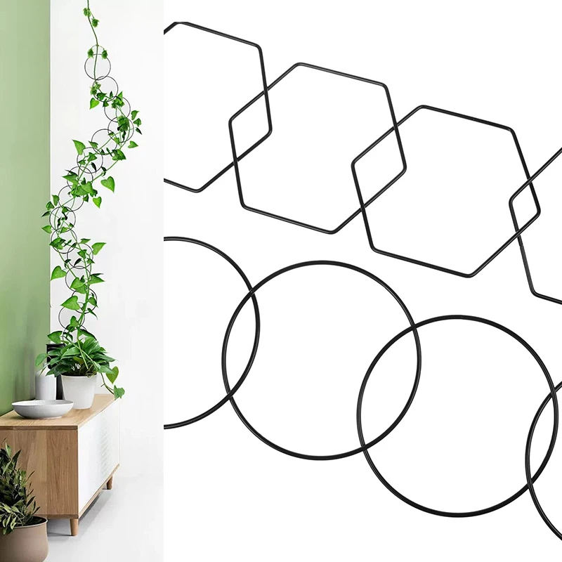 

10/18Pcs Chain Trellis For Climbing Plants Stainless Steel Trellis For Indoor Outdoor Vines Pothos And More Garden Wall