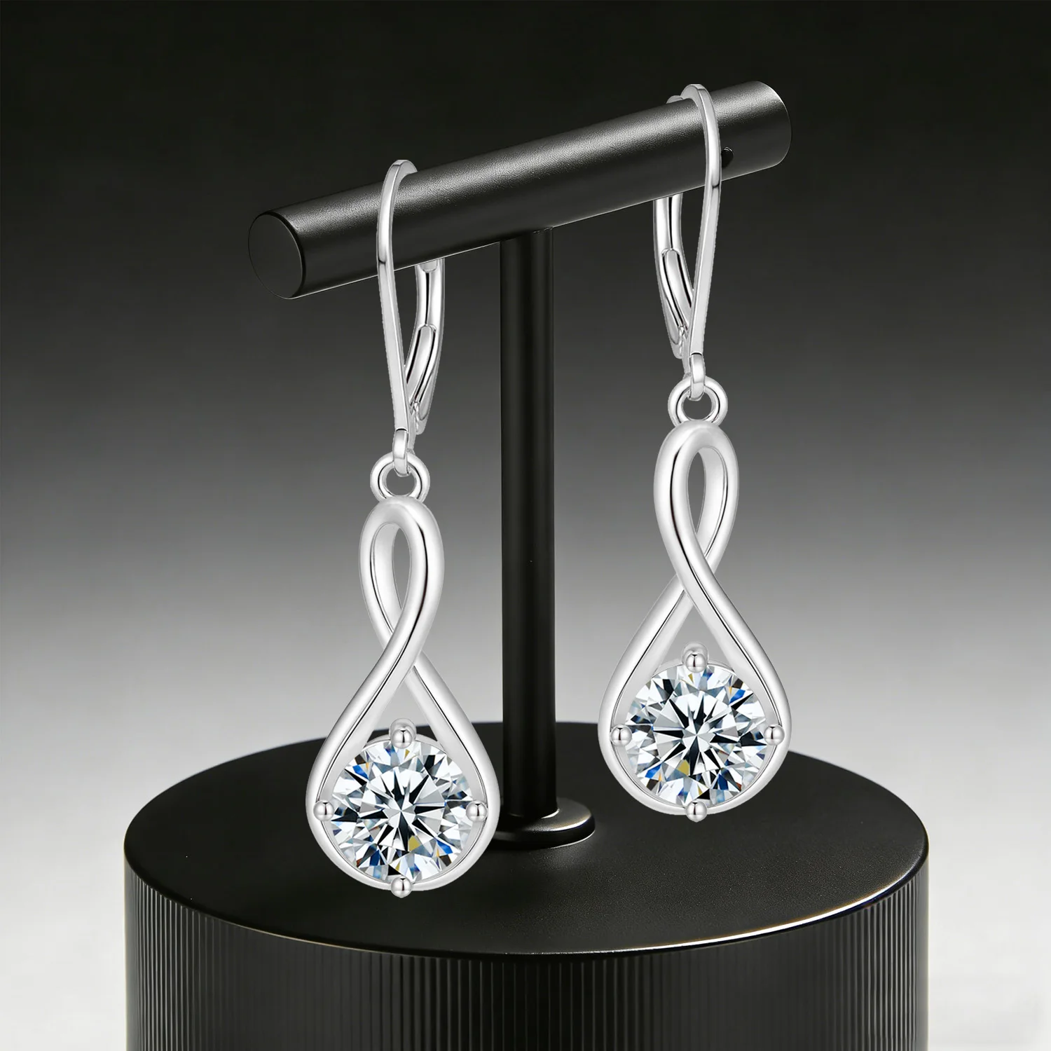 

Серьги LAMVOICE с муассанитом 2 карата, ко Дню святого Валентина, подарок для дочери, дизайнерский товар высокого качества, серебро 925 пробы