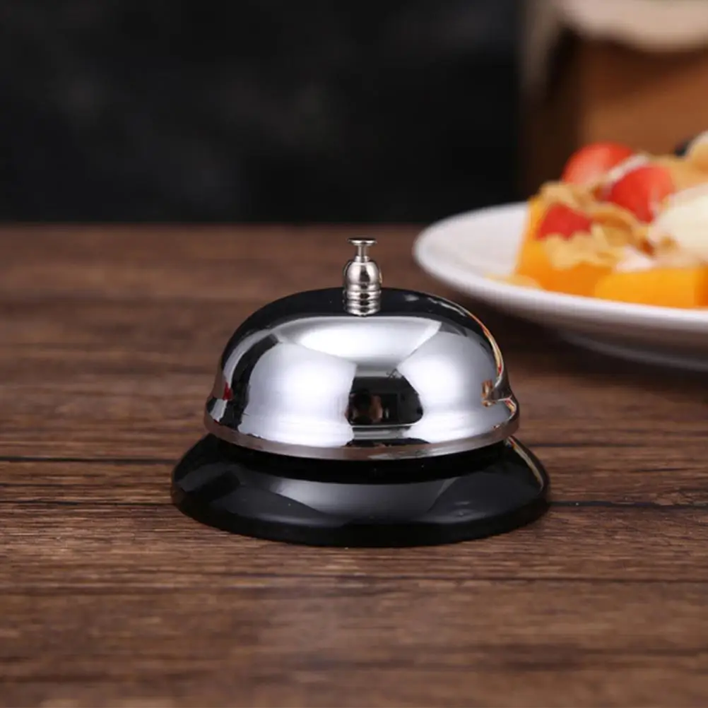 3Pcs Dinner Bell Restaurant Kitchen Bar Service Call Metal Bells Retro Loud Clear Tone Practical Simple Design for Hotel