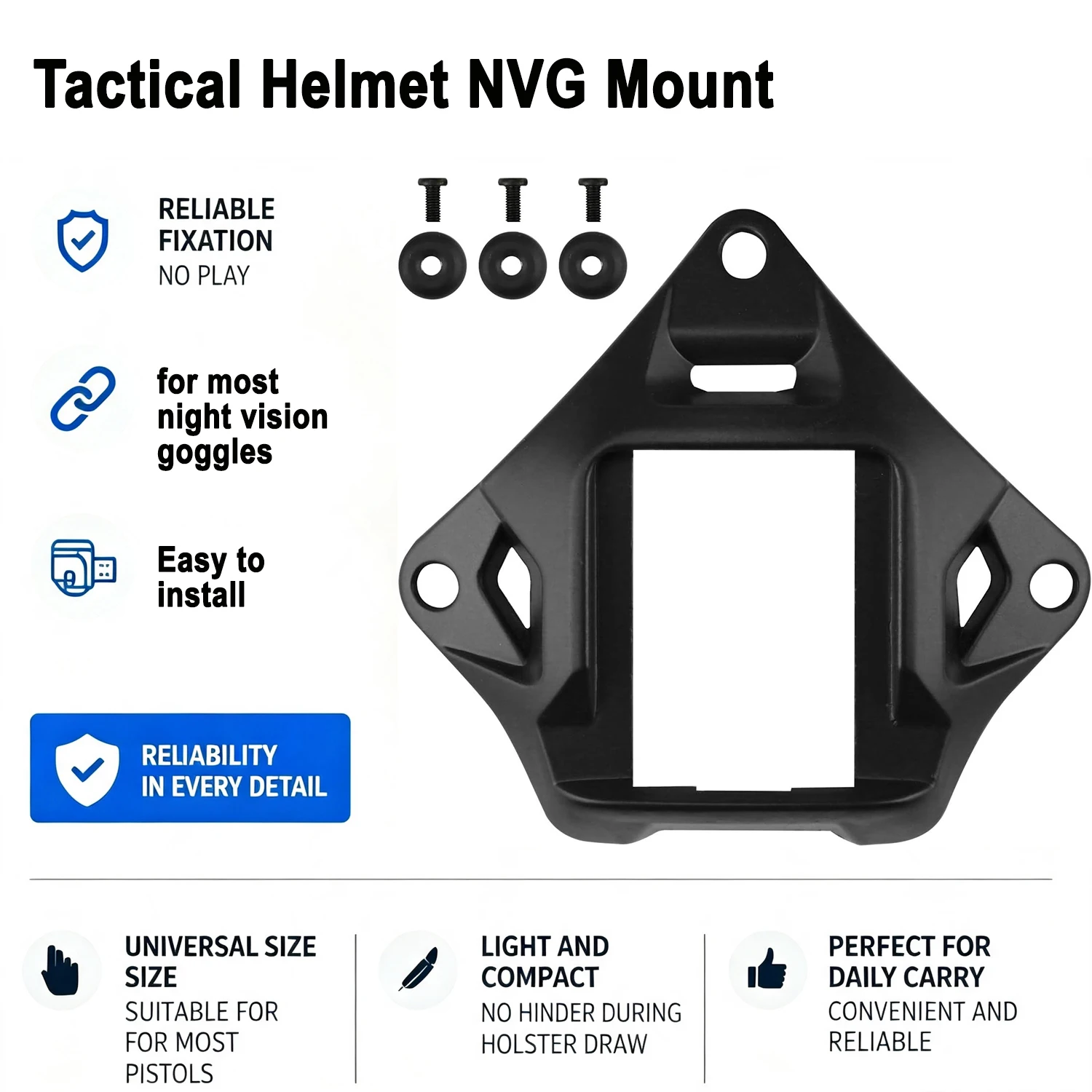 Tactical FAST Helmet NVG Mount Hunting Airsoft Helmet Shroud Adapter for ACH MICH PASGT Tactical Night Vision Accessories
