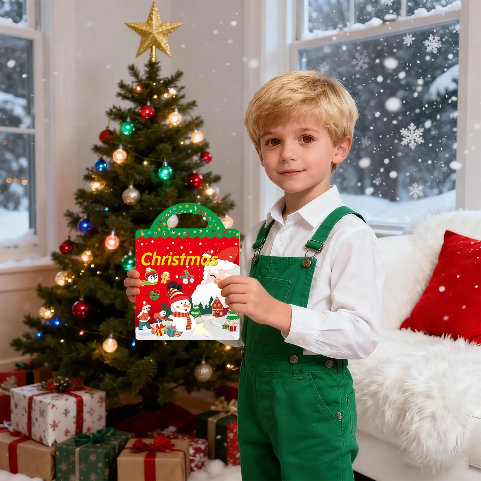 Christmas Stickers For Kids Portable Activities Crafts Party Favors Christmas Sticker Activity Book For Preschool Daycare Boys