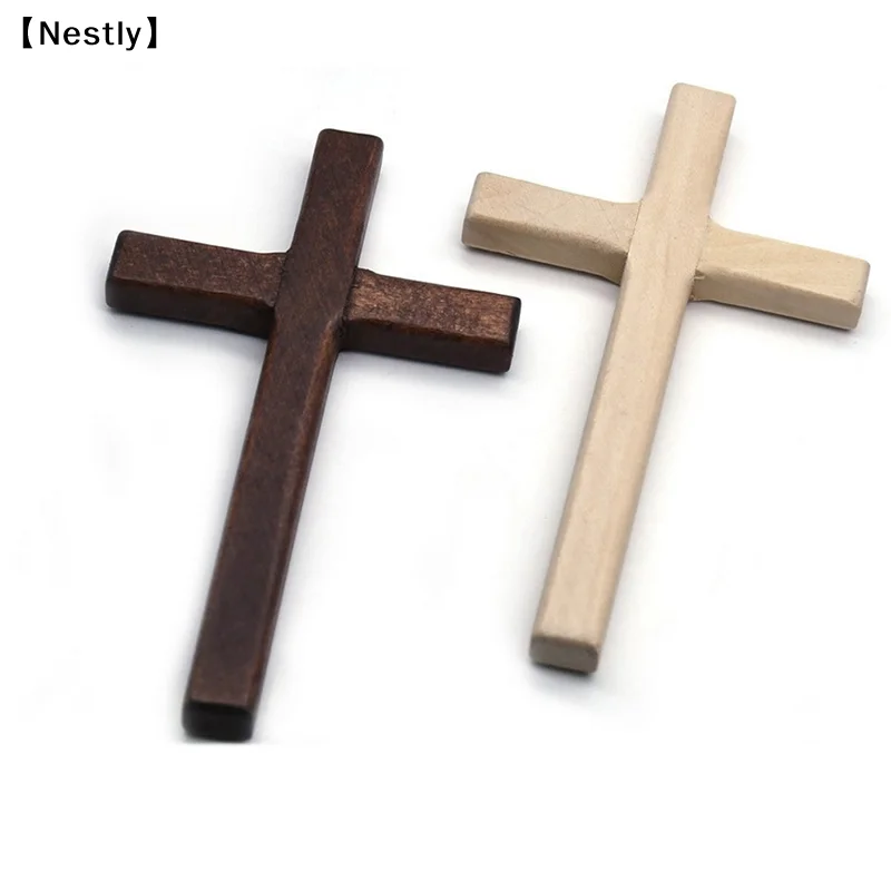 Christian Wooden Cross 12cm(4.7in) Hanging Wall Large Long Crucifix Two Color〔Nest〕